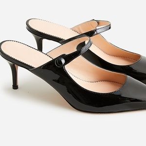 J. Crew Collection,  'Colette' Italian Leather Black Patent Mule size 8.5